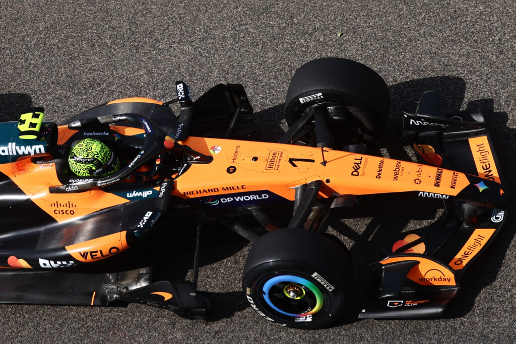 McLaren driver Lando Norris on track during the first 2026 F1 Bahrain pre-season test