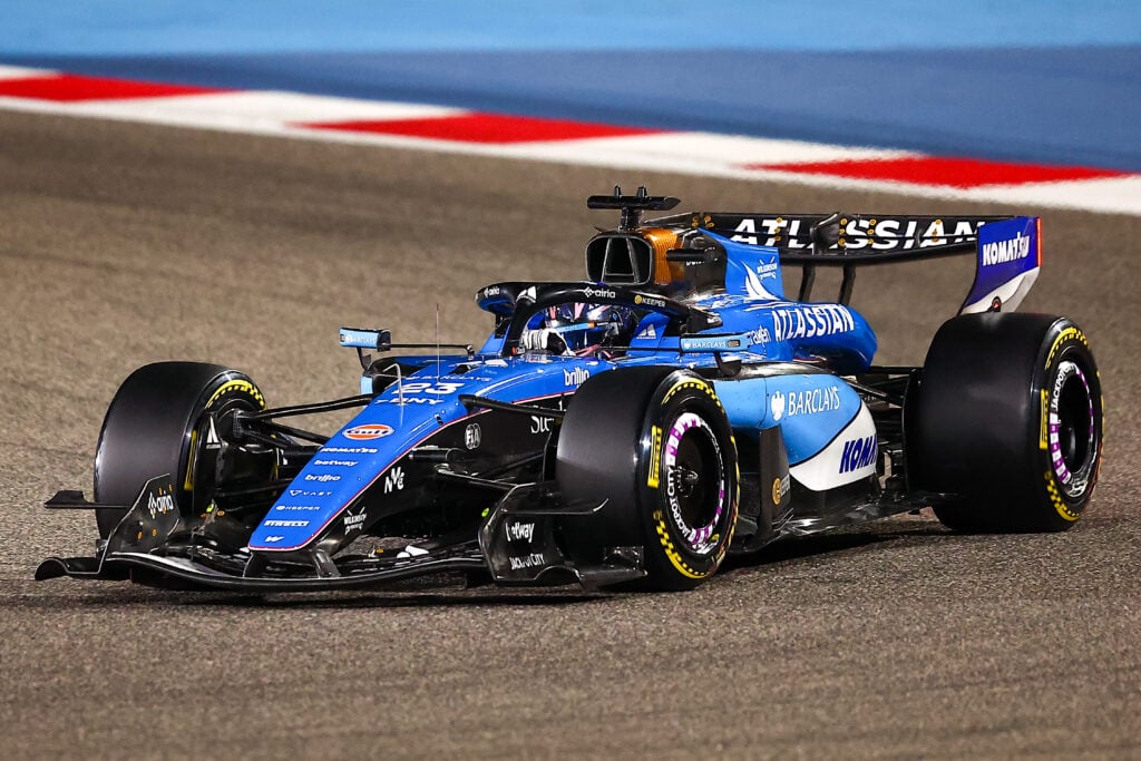 Williams driver Alex Albon taking part in 2026 pre-season testing in Bahrain