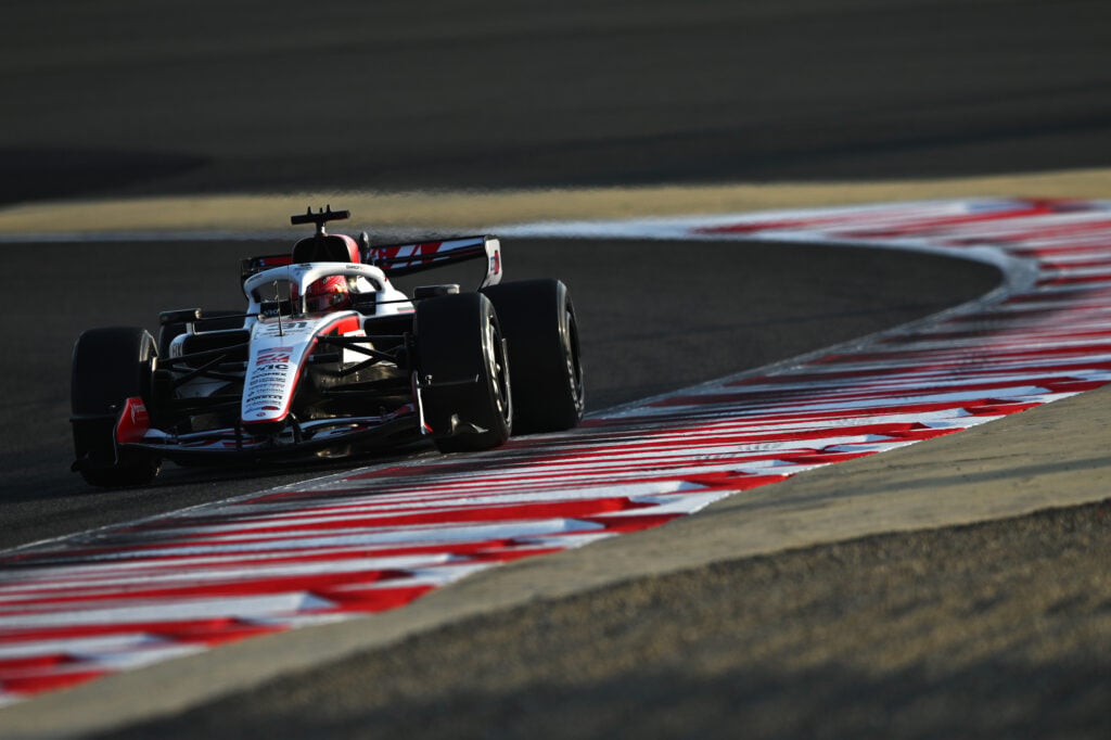 Haas driver Esteban Ocon in Formula 1 Testing in Bahrain - Day 3