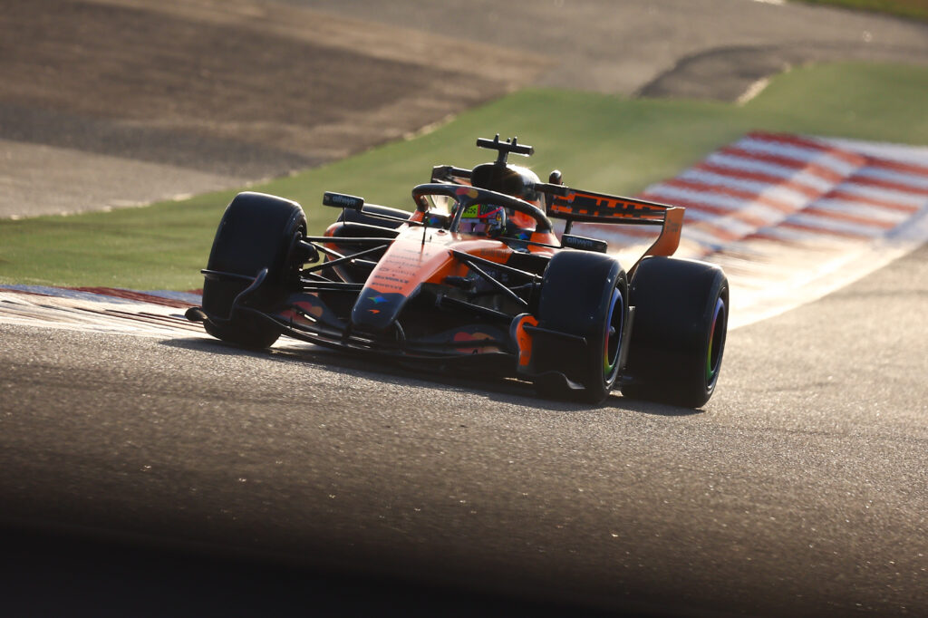 McLaren driver Oscar Piastri taking part in 2026 Bahrain pre-season testing