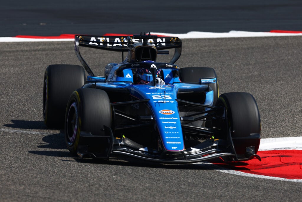 Williams driver Alex Albon during 2026 Bahrain pre-season testing