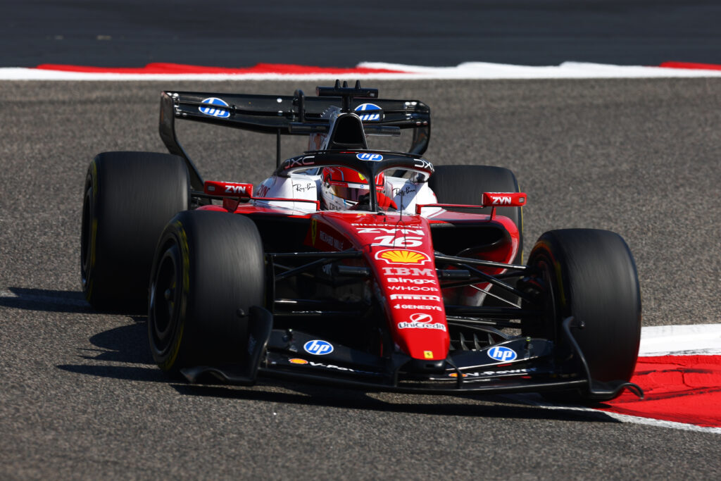 Ferrari driver Charles Leclerc during 2026 Bahrain pre-season testing