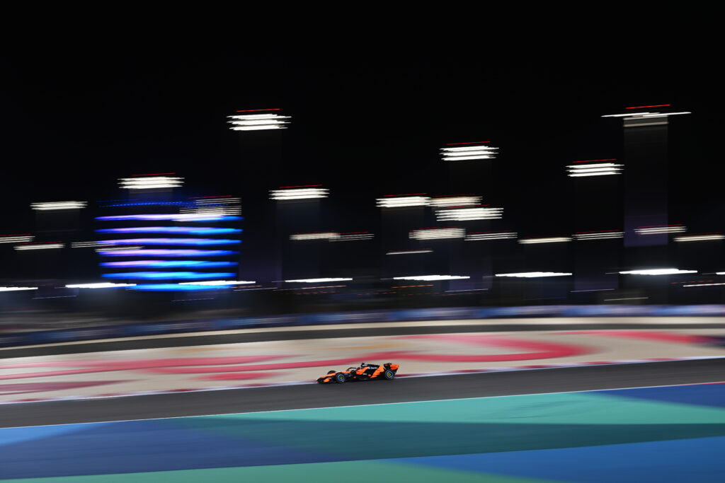 McLaren driver Oscar Piastri on track during the second day of the second 2026 F1 pre-season Bahrain test