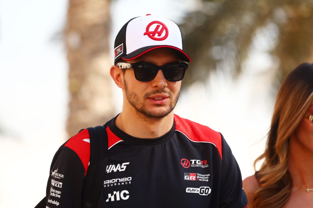 Haas driver Esteban Ocon at 2026 Bahrain pre-season testing