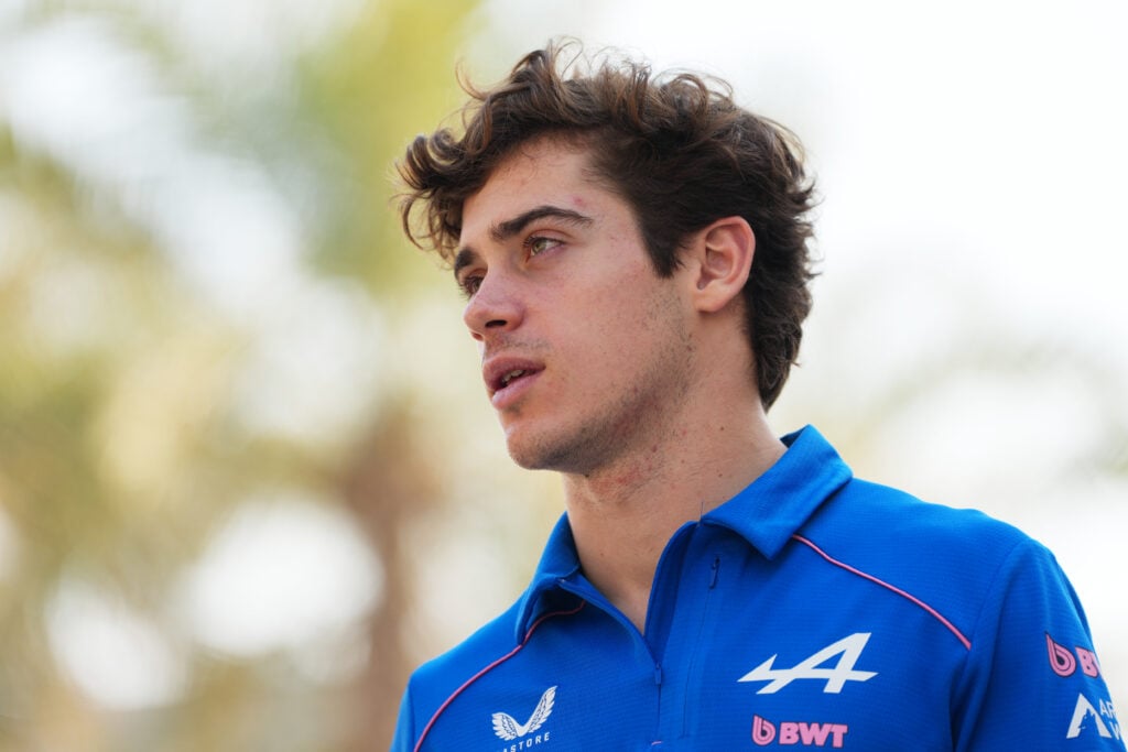 Alpine driver Franco Colapinto in the paddock at the 2026 Bahrain pre-season testing