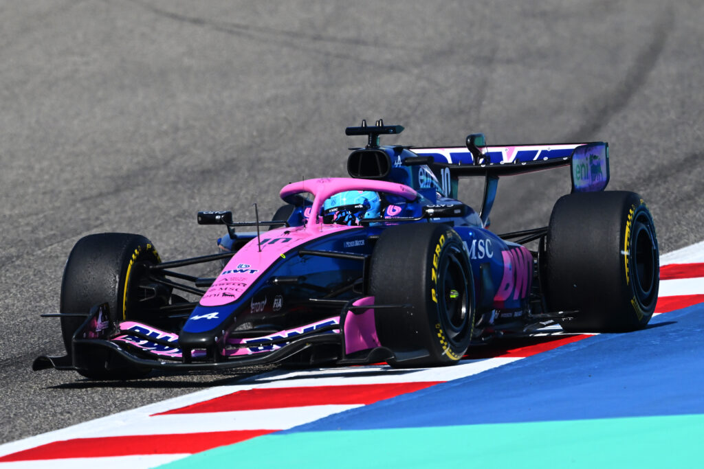 Pierre Gasly of France driving the (10) Alpine F1 A526 Mercedes on track during day three of F1 Testing at Bahrain International Circuit on February 20, 2026 in Bahrain, Bahrain.