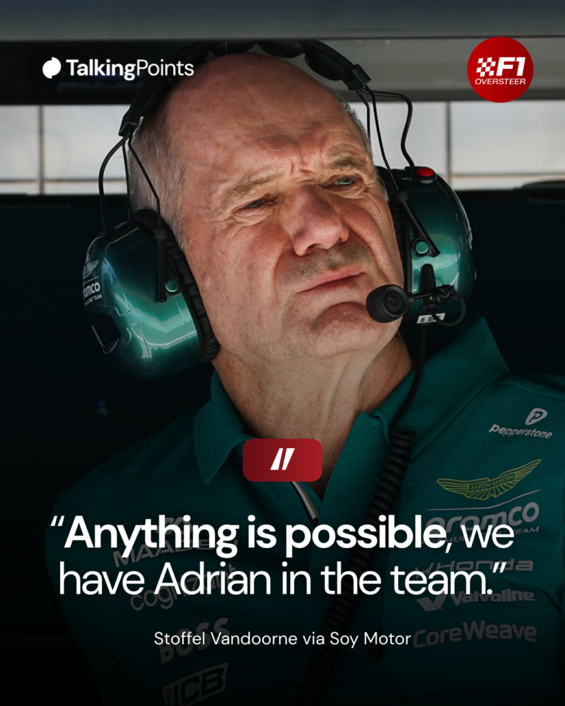Adrian Newey looks on from the Aston Martin pit wall during the 2026 F1 Bahrain pre-season test