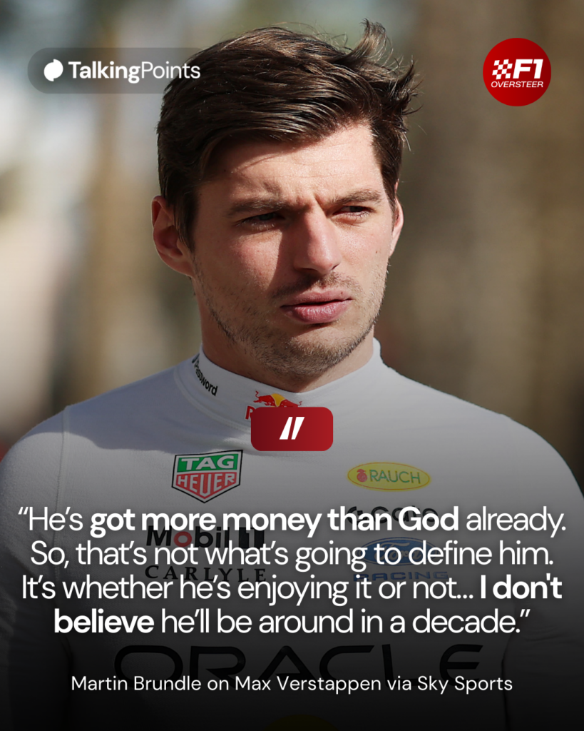 Red Bull driver Max Verstappen walks through the Bahrain paddock during the 2026 F1 pr-season test
