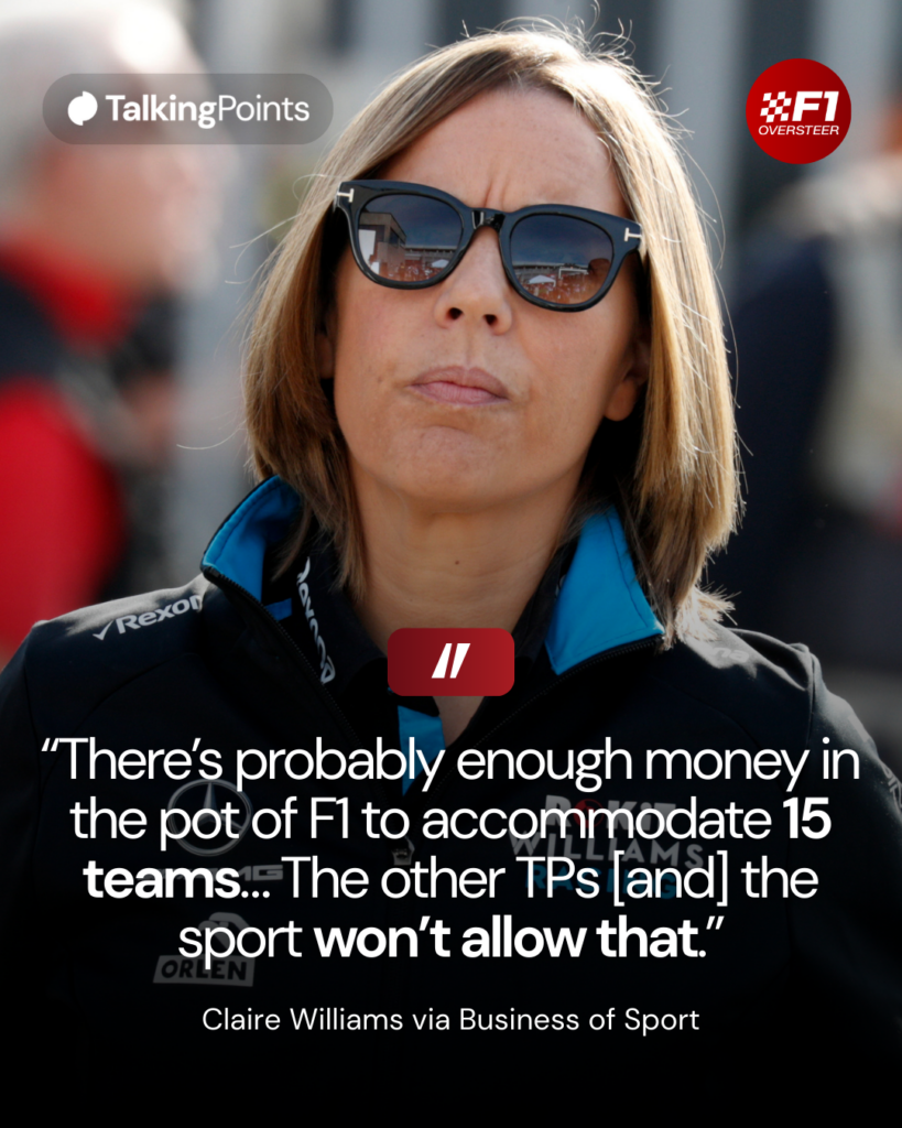 Claire Williams in the Monza paddock at the 2019 F1 Italian Grand Prix whilst the deputy team principal of the Williams Racing team