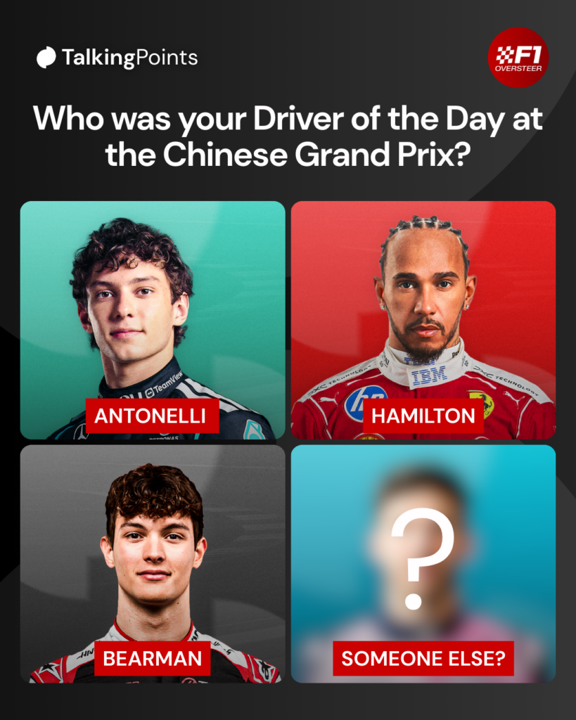 Who should win Driver of the Day for the 2026 Chinese Grand Prix?
