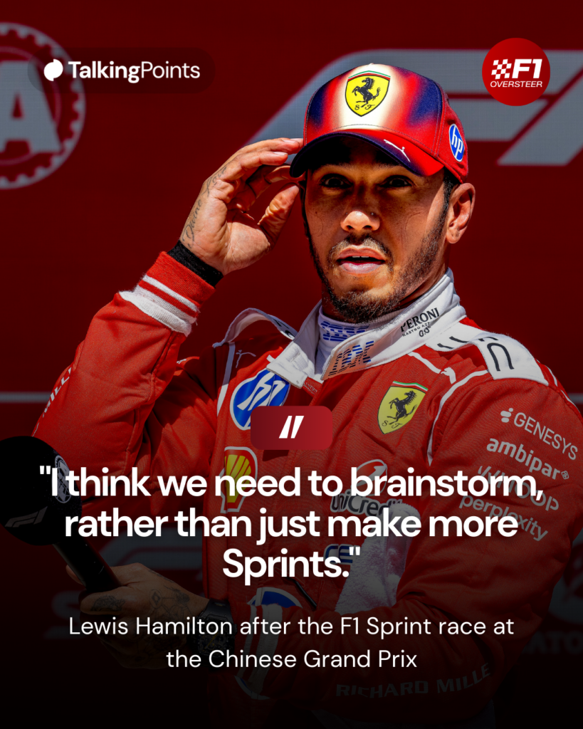 Lewis Hamilton of Ferrari in parc ferme at the Chinese Grand Prix