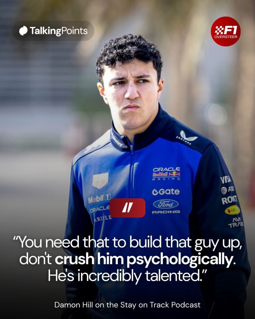 Red Bull Racing driver Isack Hadjar in the paddock at 2026 F1 pre-season testing