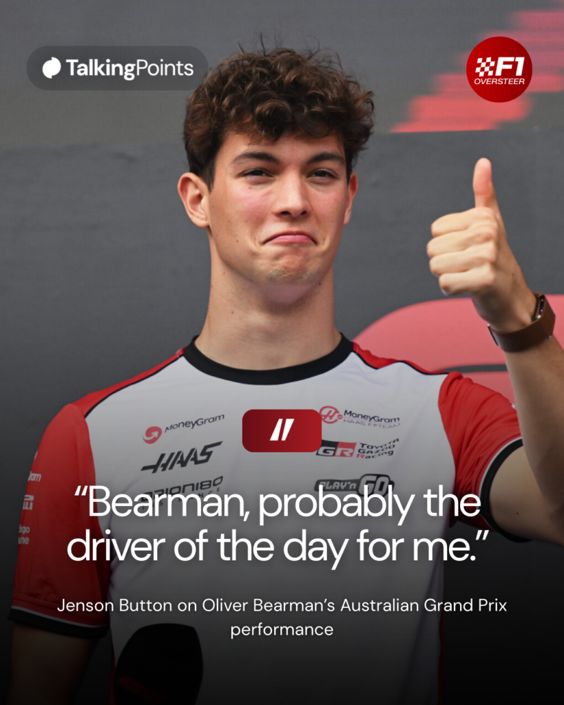 Oliver Bearman waves to Formula 1 fans.