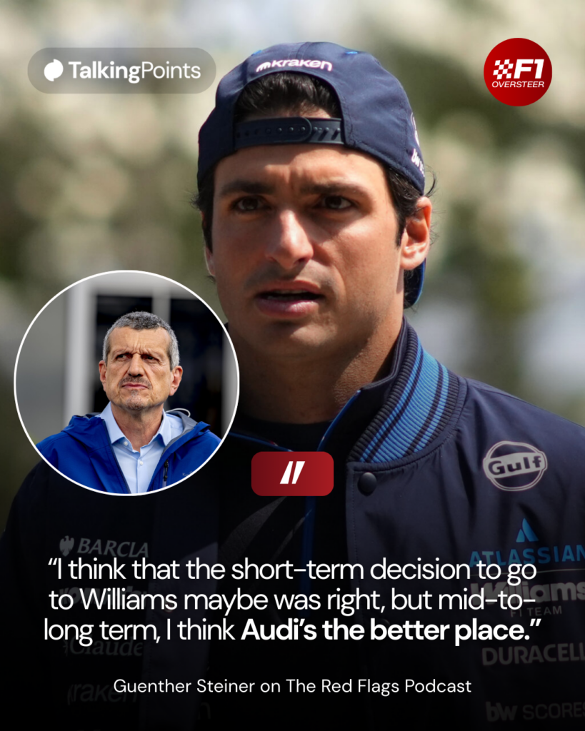 Guenther Steiner quote about Carlos Sainz's Williams move