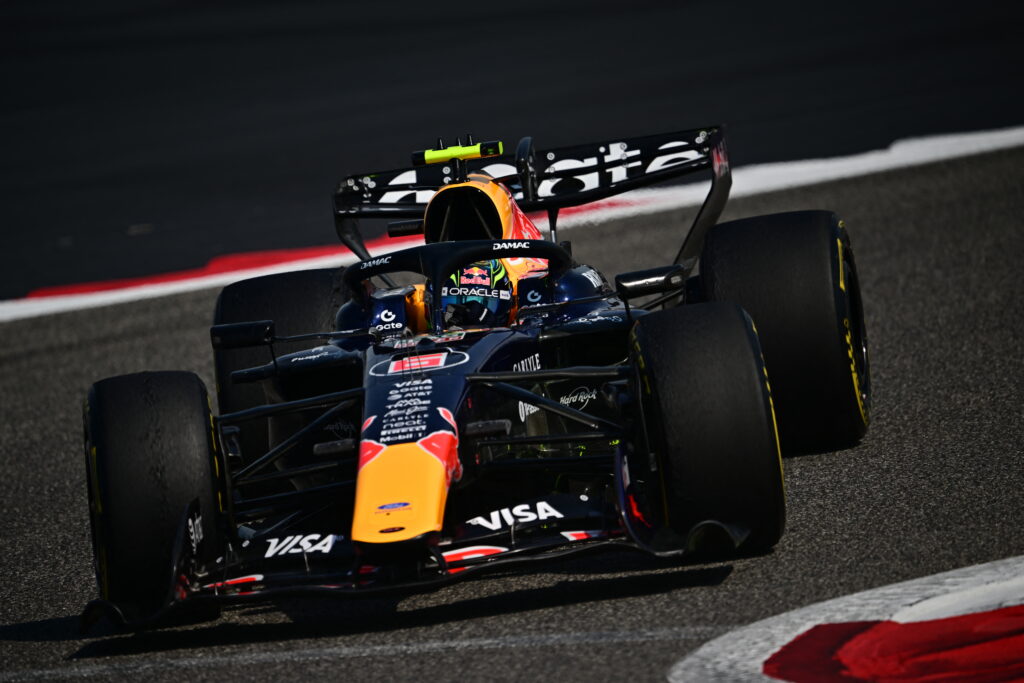 Red Bull driver Isack Hadjar during 2026 Bahrain pre-season testing