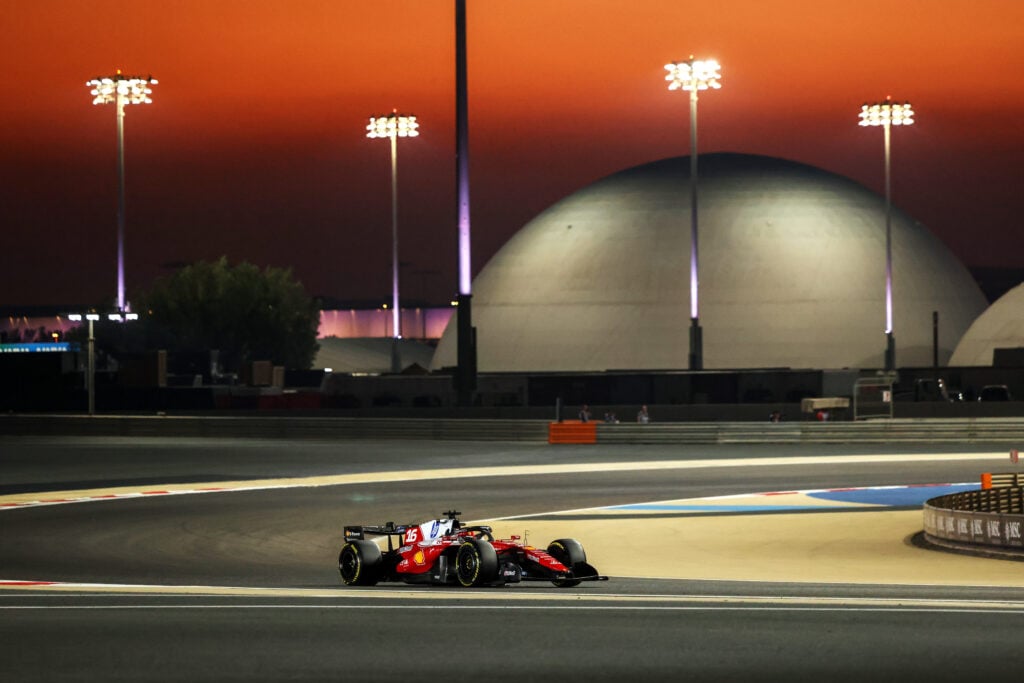 Ferrari driver Charles Leclerc taking part in 2026 Bahrain pre-season testing