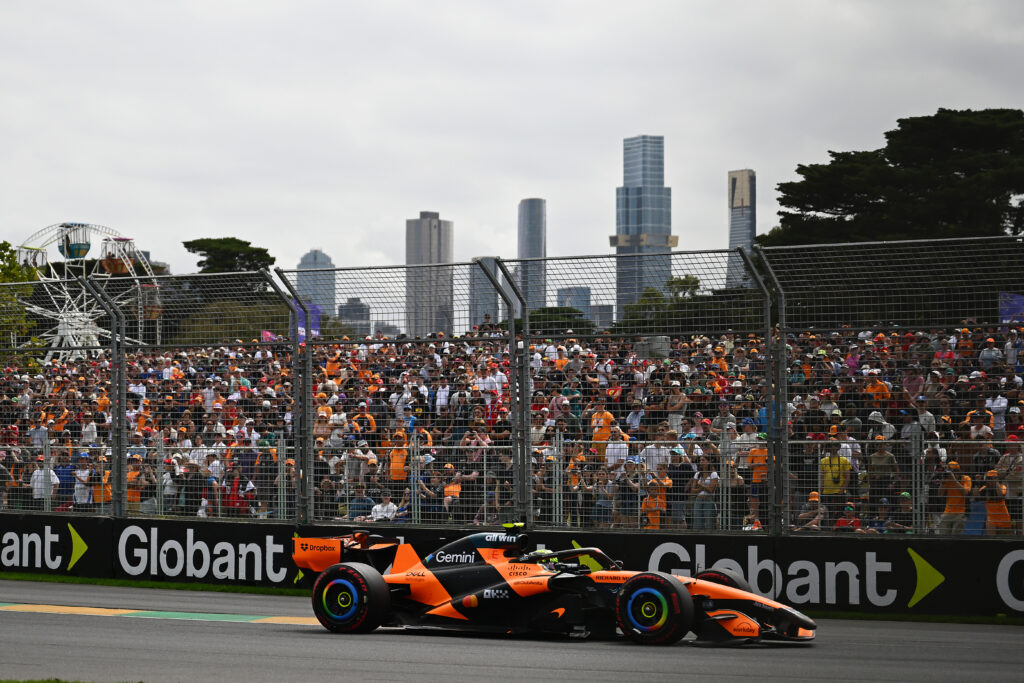 McLaren driver Lando Norris on track during qualifying for the 2026 F1 Australian Grand Prix