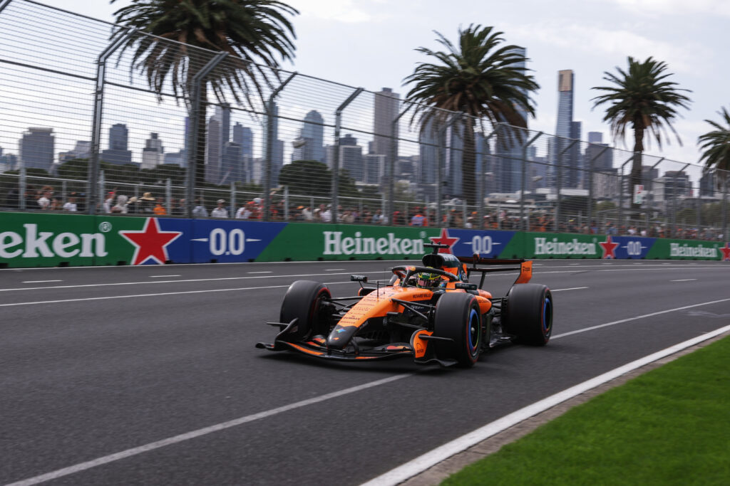 McLaren driver Oscar Piastri on track during qualifying for the 2026 F1 Australian Grand Prix
