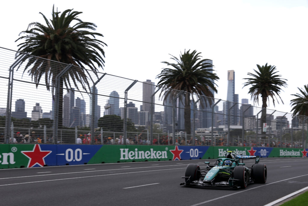 Aston Martin driver Fernando Alonso on track during qualifying for the 2026 F1 Australian Grand Prix