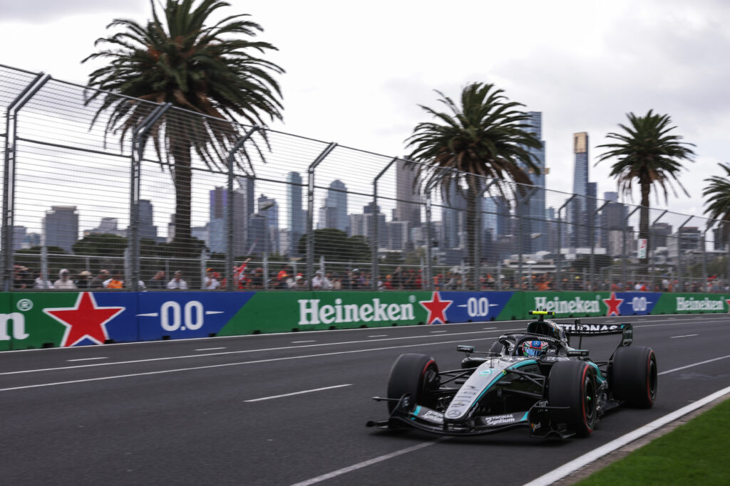 Mercedes driver Andrea Kimi Antonelli on track during qualifying for the 2026 F1 Australian Grand Prix