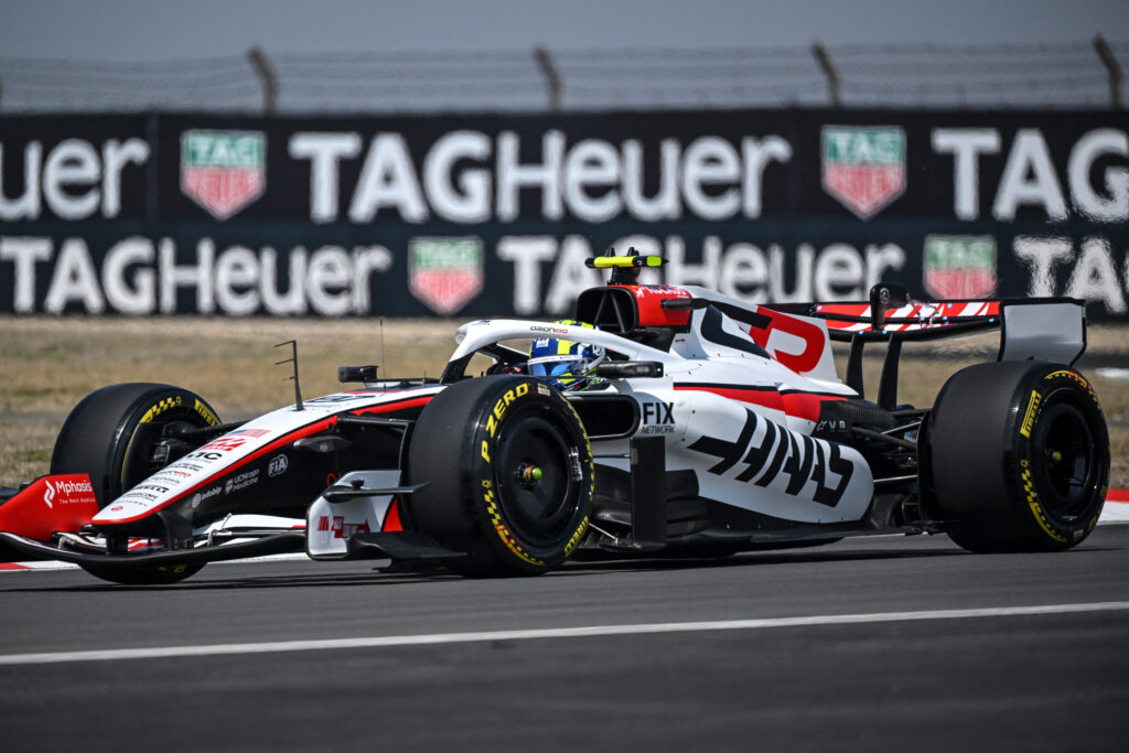 Haas driver Oliver Bearman on track during practice at the 2026 F1 Chinese Grand Prix