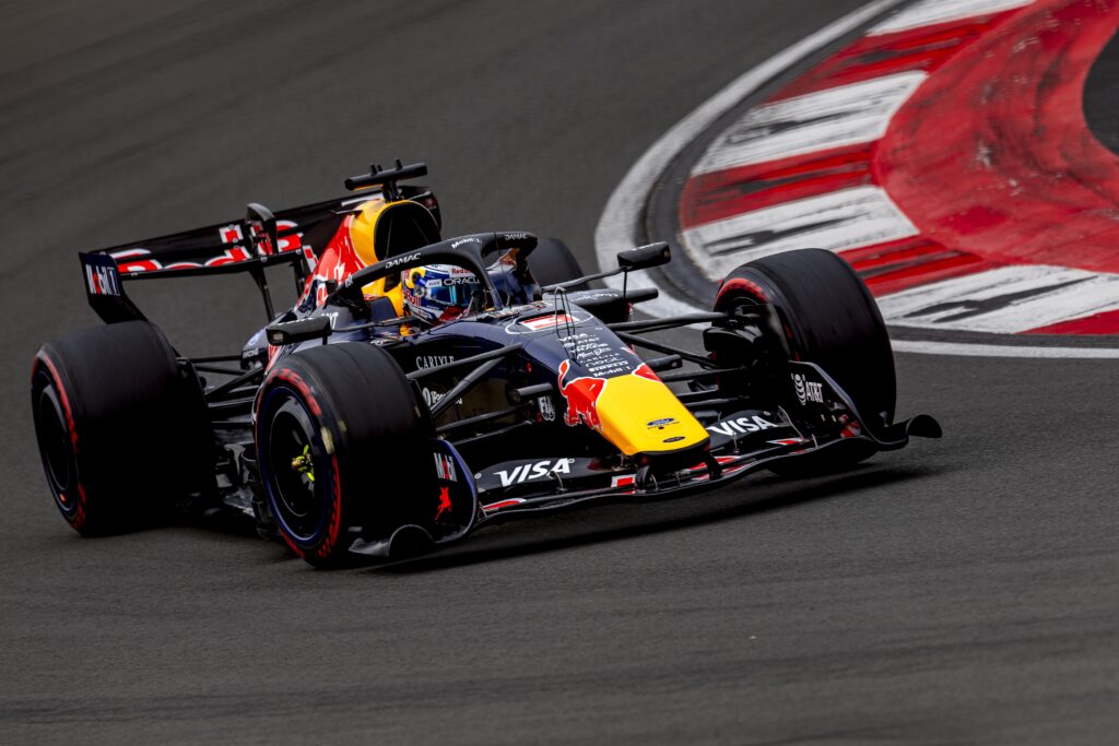 Red Bull driver Max Verstappen racing at the 2026 Chinese Grand Prix