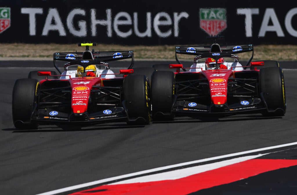 Lewis Hamilton battles Ferrari teammate Charles Leclerc in the Sprint at the 2026 Chinese Grand Prix