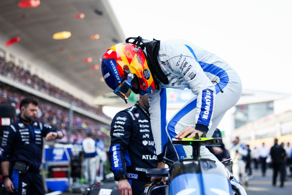 Carlos Sainz of Spain and Williams arrives on the grid during the Sprint ahead of the F1 Grand Prix of China at Shanghai International Circuit on March 14, 2026 in Shanghai, China.