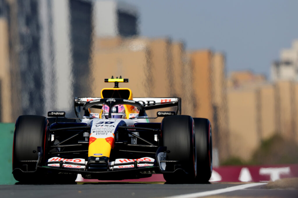 Racing Bulls driver Liam Lawson on track during qualifying for the 2026 F1 Chinese Grand Prix