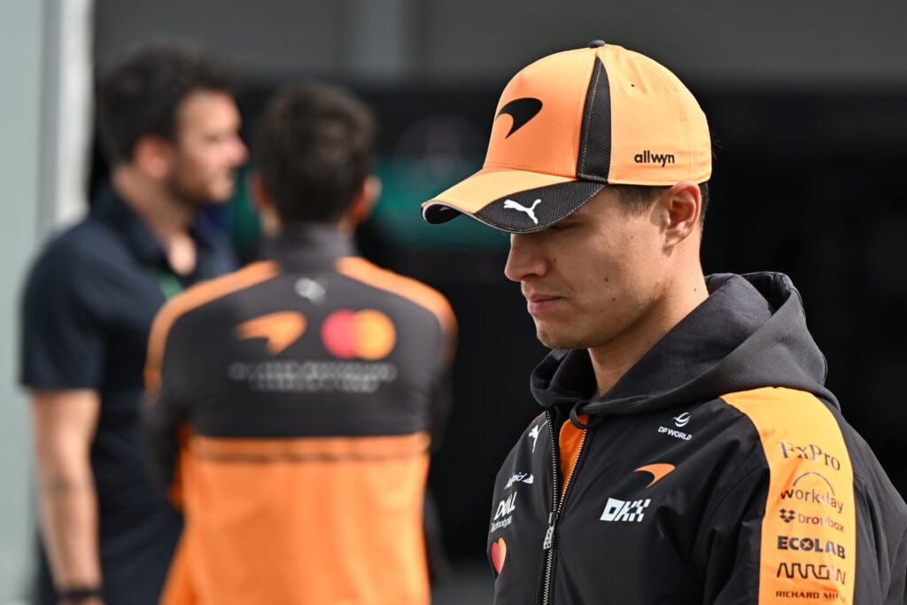 McLaren driver Lando Norris in the paddock at the 2026 Japanese Grand Prix