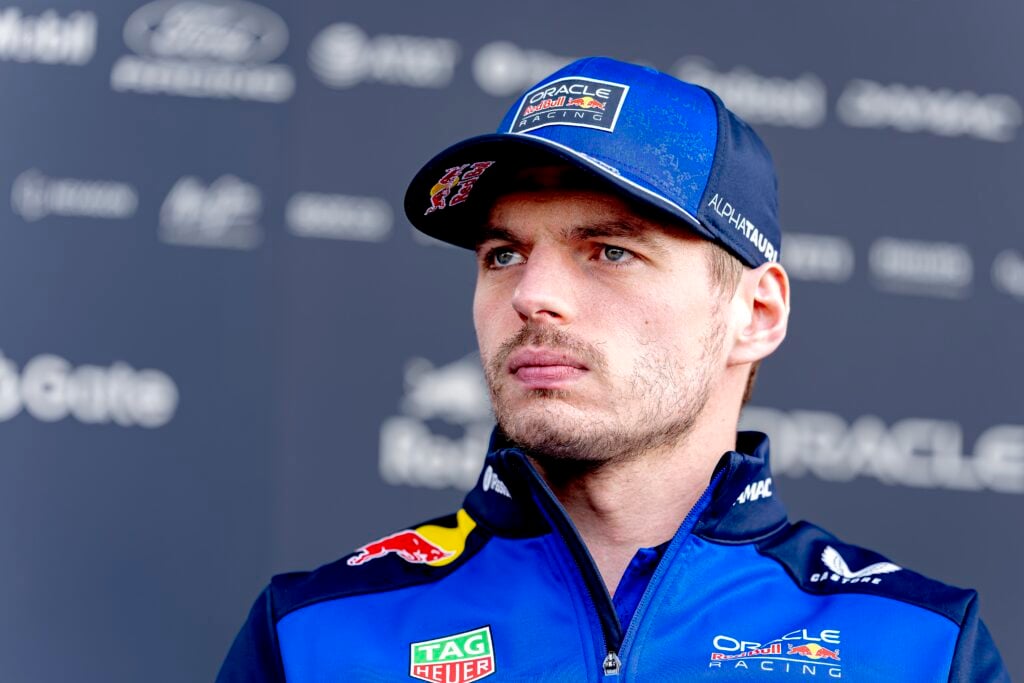 Red Bull driver Max Verstappen speaks to the media at the 2026 F1 Japanese Grand Prix