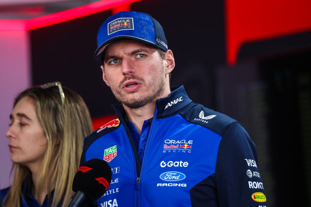 Red Bull driver Max Verstappen speaks to the media ahead of the 2026 F1 Japanese Grand Prix