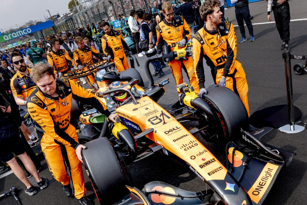 Formula 1 driver Oscar Piastri of the McLaren Mastercard Formula 1 Team during the Formula 1 Japan Suzuka race at the Suzuka Formula 1 circuit on March 29, 2025, in Suzuka, Japan.