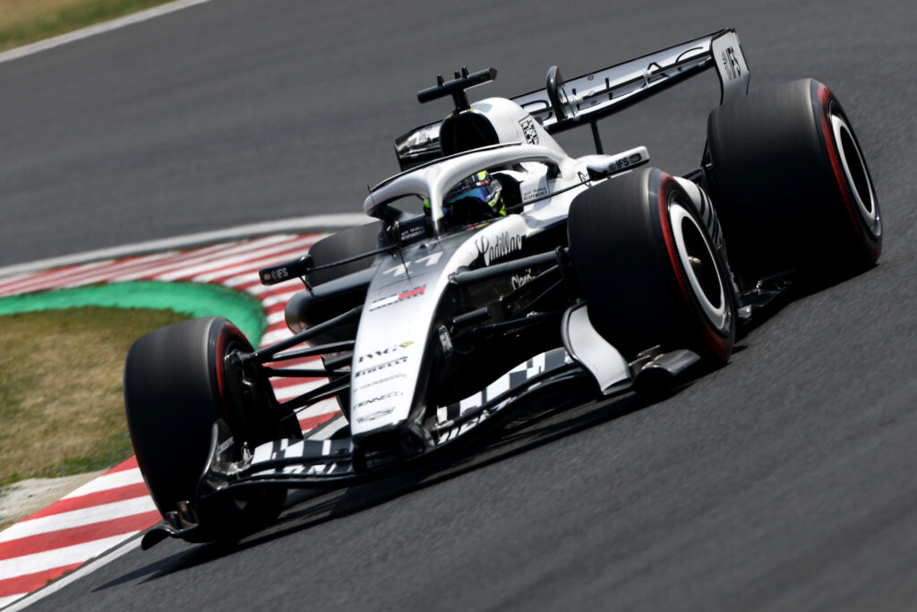 Cadillac driver Sergio Perez on track during practice at the 2026 F1 Japanese Grand Prix