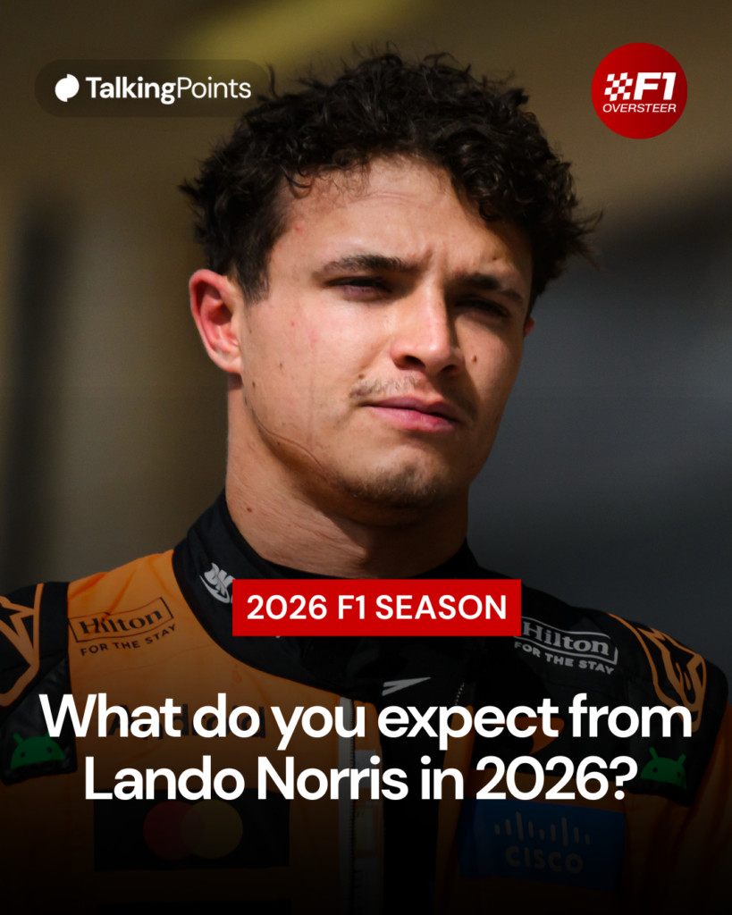 McLaren driver Lando Norris walks through the paddock at the 2026 F1 Bahrain pre-season test
