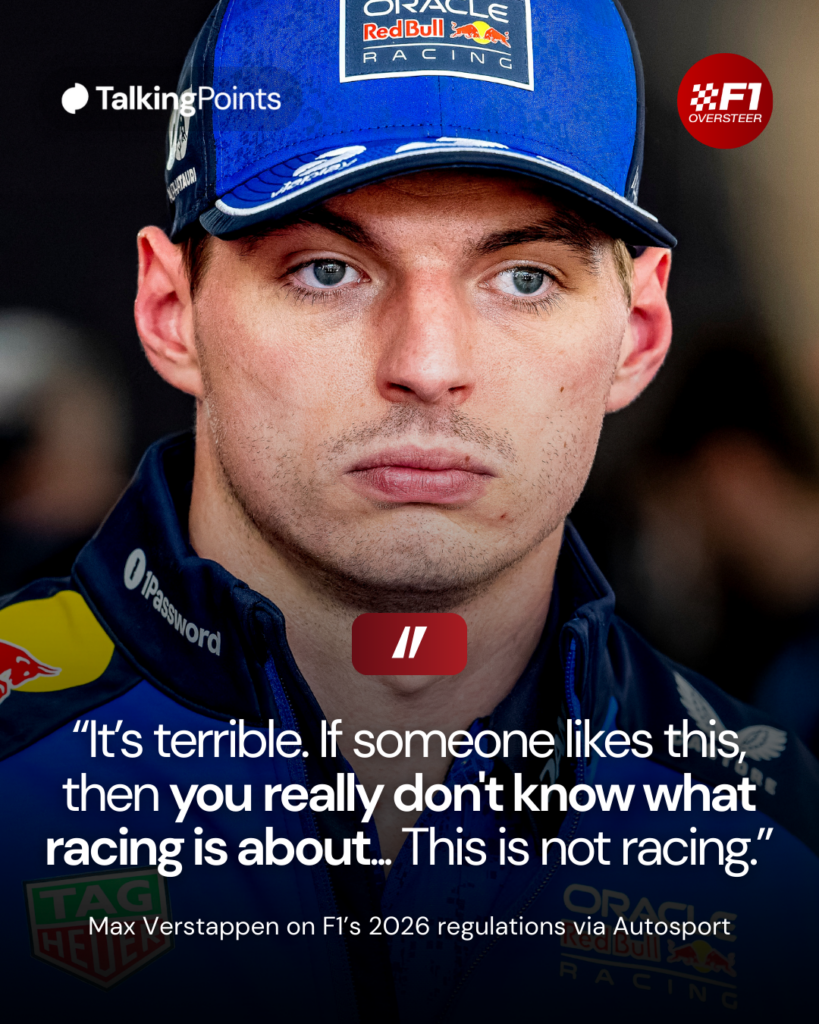 Red Bull driver Max Verstappen speaks to the media after the F1 Sprint at the 2026 Chinese Grand Prix
