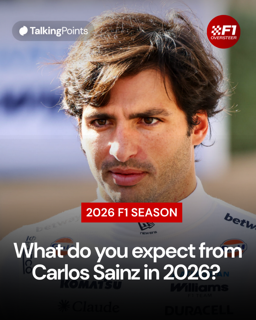 Williams driver Carlos Sainz at 2026 Bahrain pre-season testing