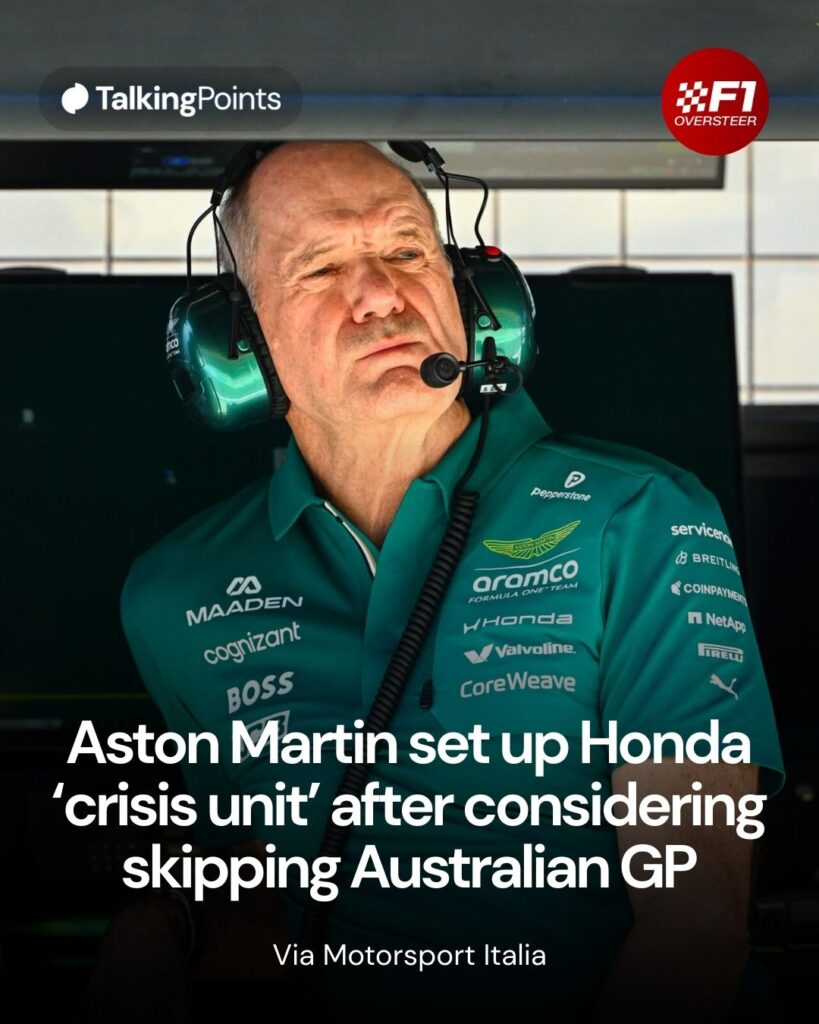 Aston Martin team principal Adrian Newey sitting on the pit wall at 2026 Bahrain pre-season testing