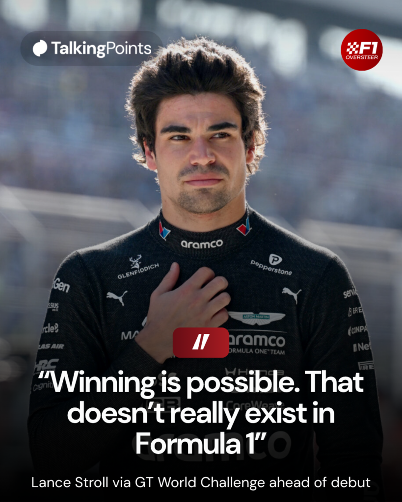 Lance Stroll of Aston Martin walks through the paddock at the 2026 Chinese Grand Prix