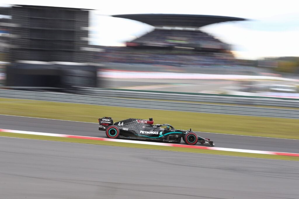 Mercedes driver Lewis Hamilton pictured during the 2020 Eifel Grand Prix
