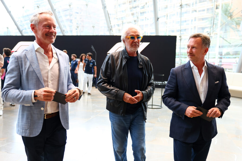 Jonathan Wheatley, Flavio Briatore and Christian Horner attend a private screening of F1, The Movie