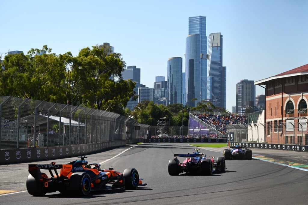 McLaren driver Oscar Piastri on track during practice at the 2026 F1 Australian Grand Prix