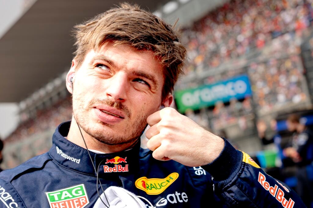 Red Bull driver Max Verstappen gets ready on the grid before the 2026 F1 Japanese Grand Prix