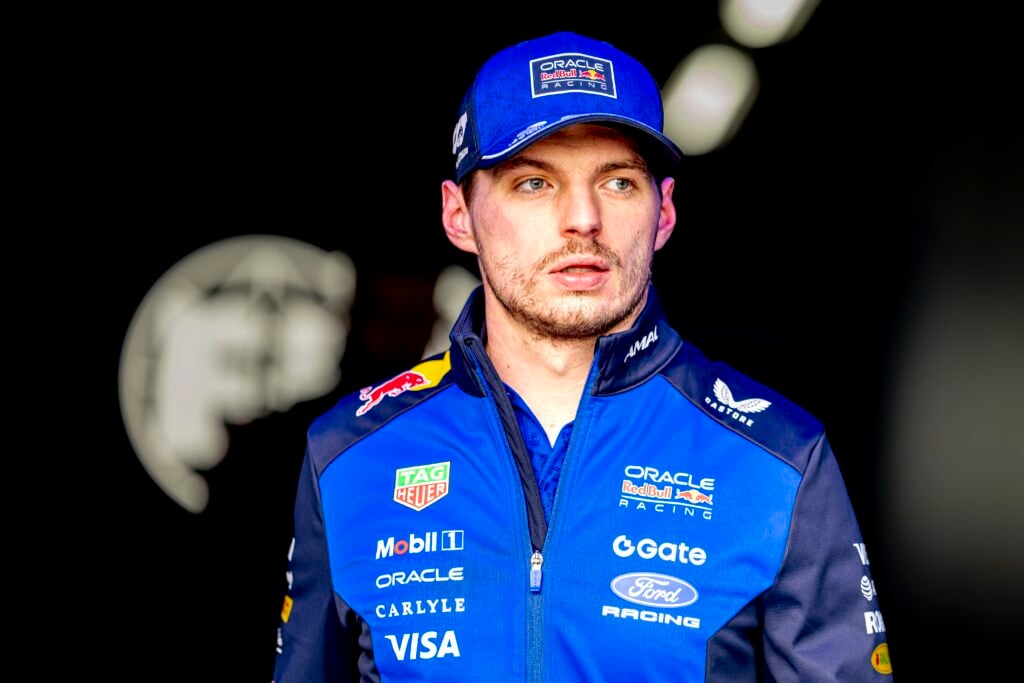 Red Bull's Max Verstappen makes his way to the drivers' parade before the 2026 F1 Japanese Grand Prix