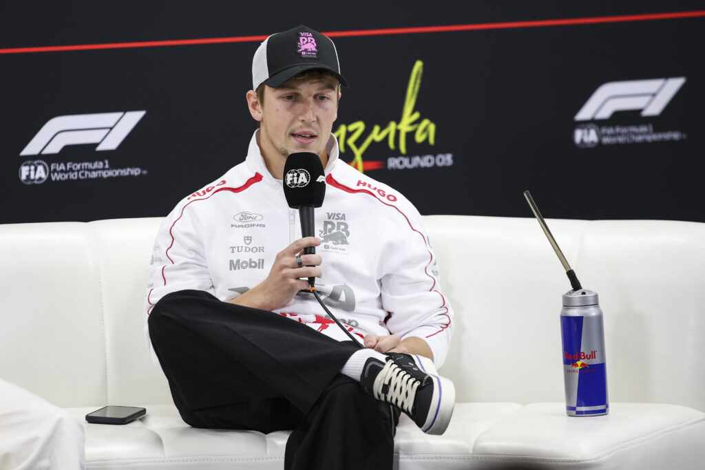 Liam Lawson of Visa Cash App RB F1 Team is seen ahead of the Japanese Grand Prix for the 2026 Formula 1 World Championship at the Suzuka Circuit in Suzuka, Japan, from March 26 to 29, 2026.