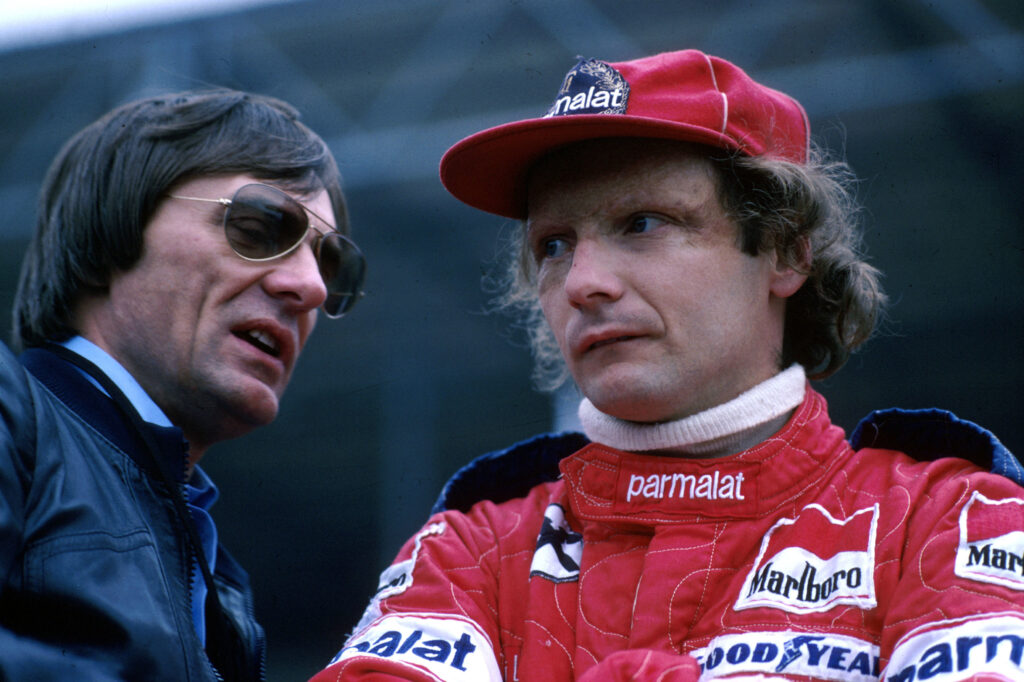 Formel 1, Grand Prix Belgien 1978, Zolder, 21.05.1978 Boxengasse, Brabham-Box Bernie Ecclestone, Brabham Niki Lauda www.hoch-zwei.net , copyright: HOCH ZWEI / Ronco