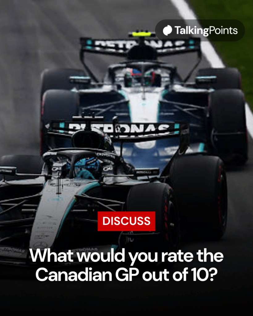 George Russell locks up while battling Kimi Antonelli at the 2026 Canadian Grand Prix