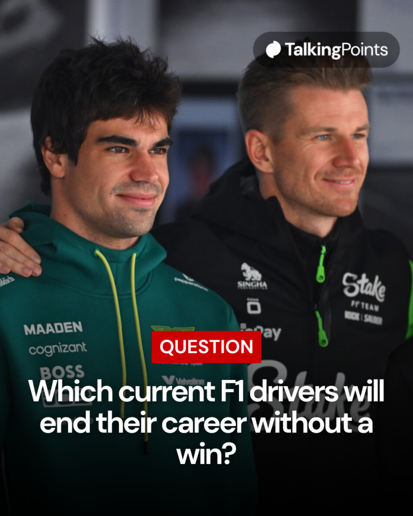 Lance Stroll of Canada and Aston Martin F1 Team Nico Hulkenberg of Germany and Stake F1 Team Kick Sauber in the Forest F1 garage prior to the F1 Grand Prix of Brazil at Autodromo Jose Carlos Pace on November 09, 2025 in Sao Paulo, Brazil.