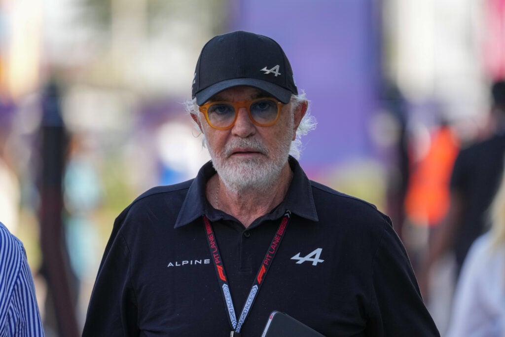 BWT Alpine executive advisor Flavio Briatore arriving at the Qatar Grand Prix.