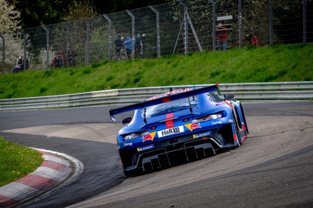 Max Verstappen on track during the 2026 ADAC Qualifier Race 2 for the Nurburgring 24 Hours